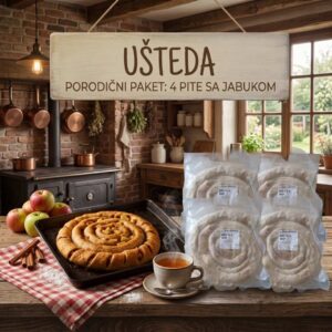 Porodični paket: 4 Domaće pite sa jabukom